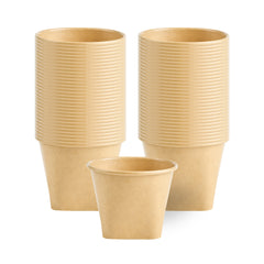 Coppetta 6 oz Round Kraft Paper To Go Cup - with Square Bottom - 3 1/2