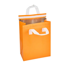 Bag Tek Orange Insulated Take Out Bag - Tamper-Evident - 8 1/4
