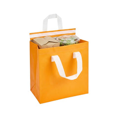Bag Tek Orange Insulated Take Out Bag - Tamper-Evident - 9 1/2