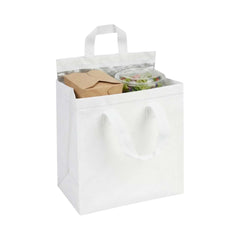 Bag Tek White Insulated Take Out Bag - Tamper-Evident - 9 1/2