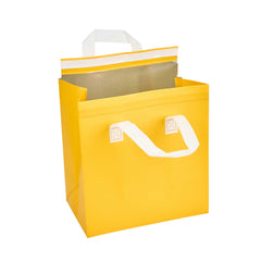 Bag Tek Yellow Insulated Take Out Bag - Tamper-Evident - 9 1/2