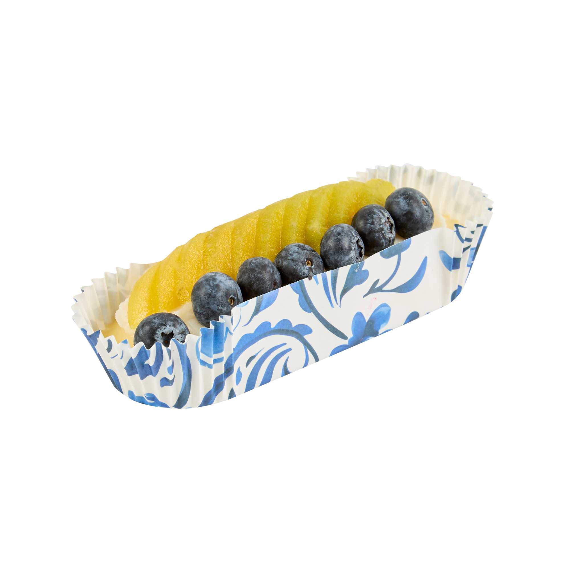 Panificio 6.8 oz Elliptical Paper Baking Cup - Floral, Ridged, Greaseproof - 5 1/2" x 2" x 1" - 4000 count box