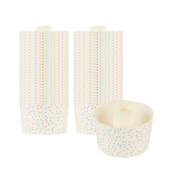 Panificio 53 oz Paper Baking Ring Mold - Colorful Confetti, Greaseproof - 5 3/4