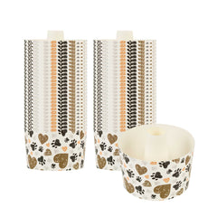 Panificio 38 oz Paper Baking Ring Mold - Paw Print, Greaseproof - 5