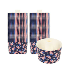 Panificio 38 oz Paper Baking Ring Mold - American Flag, Greaseproof - 5