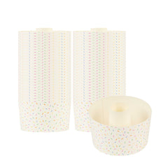 Panificio 22 oz Paper Baking Ring Mold - Colorful Confetti, Greaseproof - 4 1/2