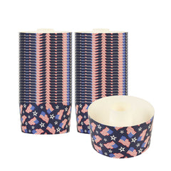 Panificio 22 oz Paper Baking Ring Mold - American Flag, Greaseproof - 4 1/2