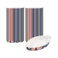 Panificio 5.4 oz Leaf Paper Baking Cup - American Flag, Ridged, Greaseproof - 4