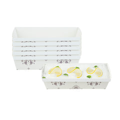 Bake Tek 42 oz Beige Vintage Floral Paper Baking Loaf Pan - Greaseproof - 10