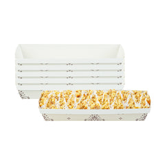 Bake Tek 32 oz Beige Vintage Floral Paper Baking Loaf Pan - Greaseproof - 11