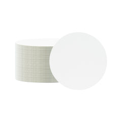 Bar Lux Round White Paper Coaster - 3 1/2