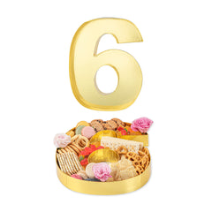 Chef 101 Gold Paper Charcuterie Fillable Number 6 Tray - 12