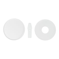 Coppetta Round White Paper Lid - Fits 8 oz To Go Cup, with Spoon - 3 3/4