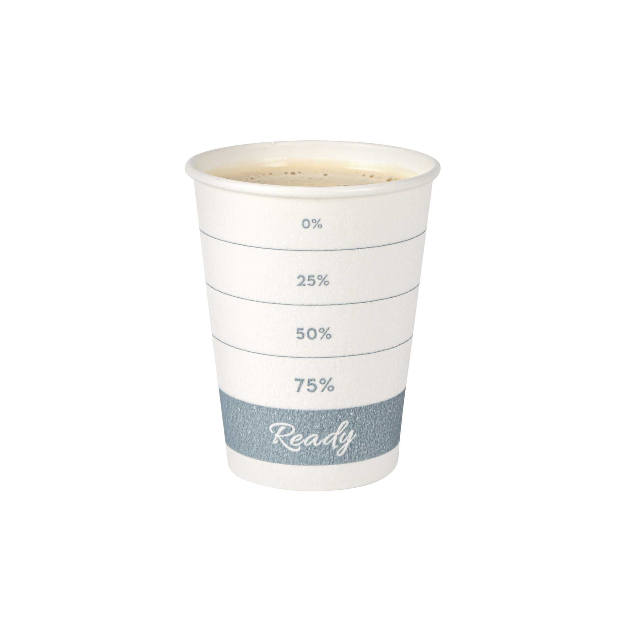 Restpresso 12 oz Green Paper Insulated Hot Cup - Readiness Meter - 500 count box