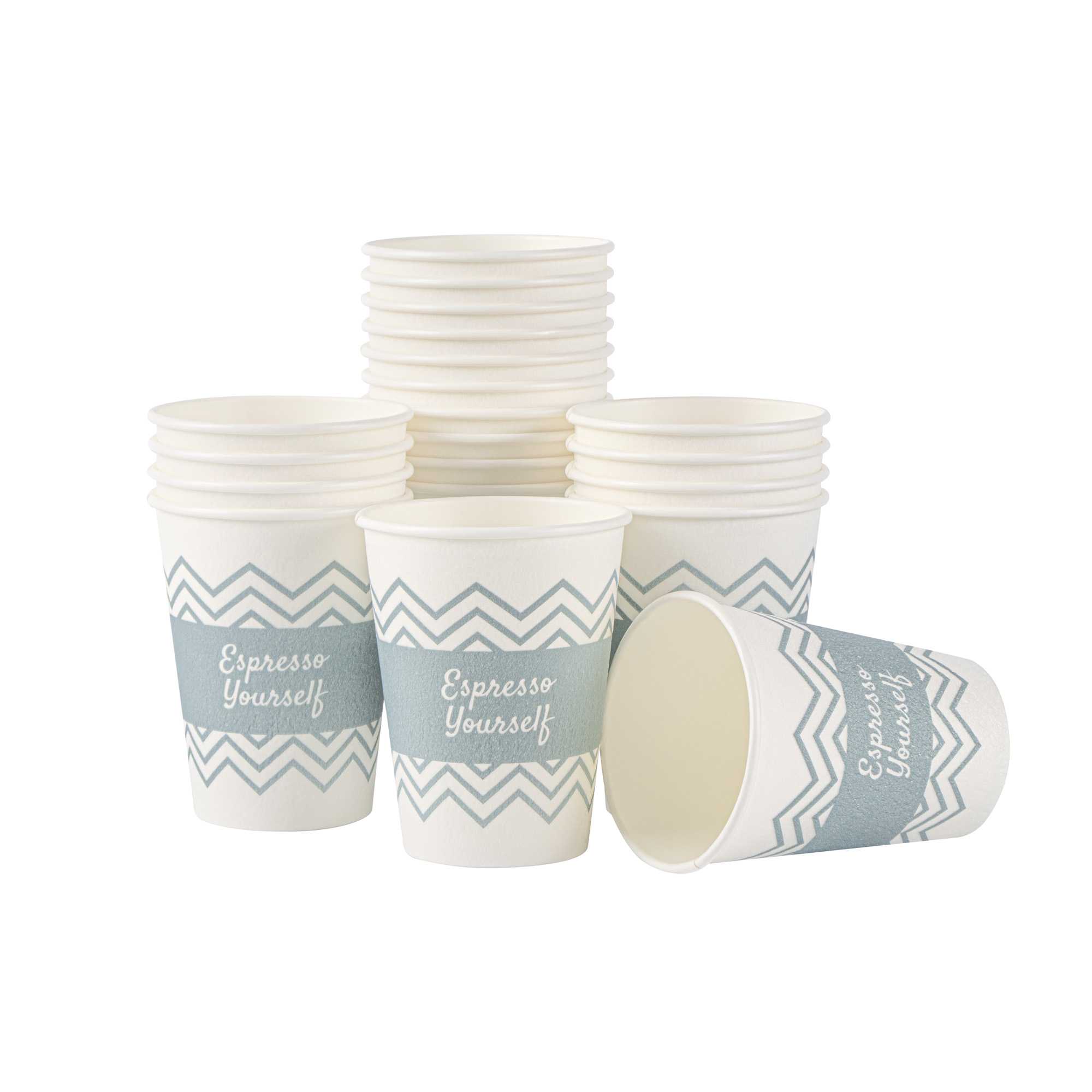 Restpresso 12 oz Blue Paper Insulated Hot Cup - Espresso Yourself - 500 count box