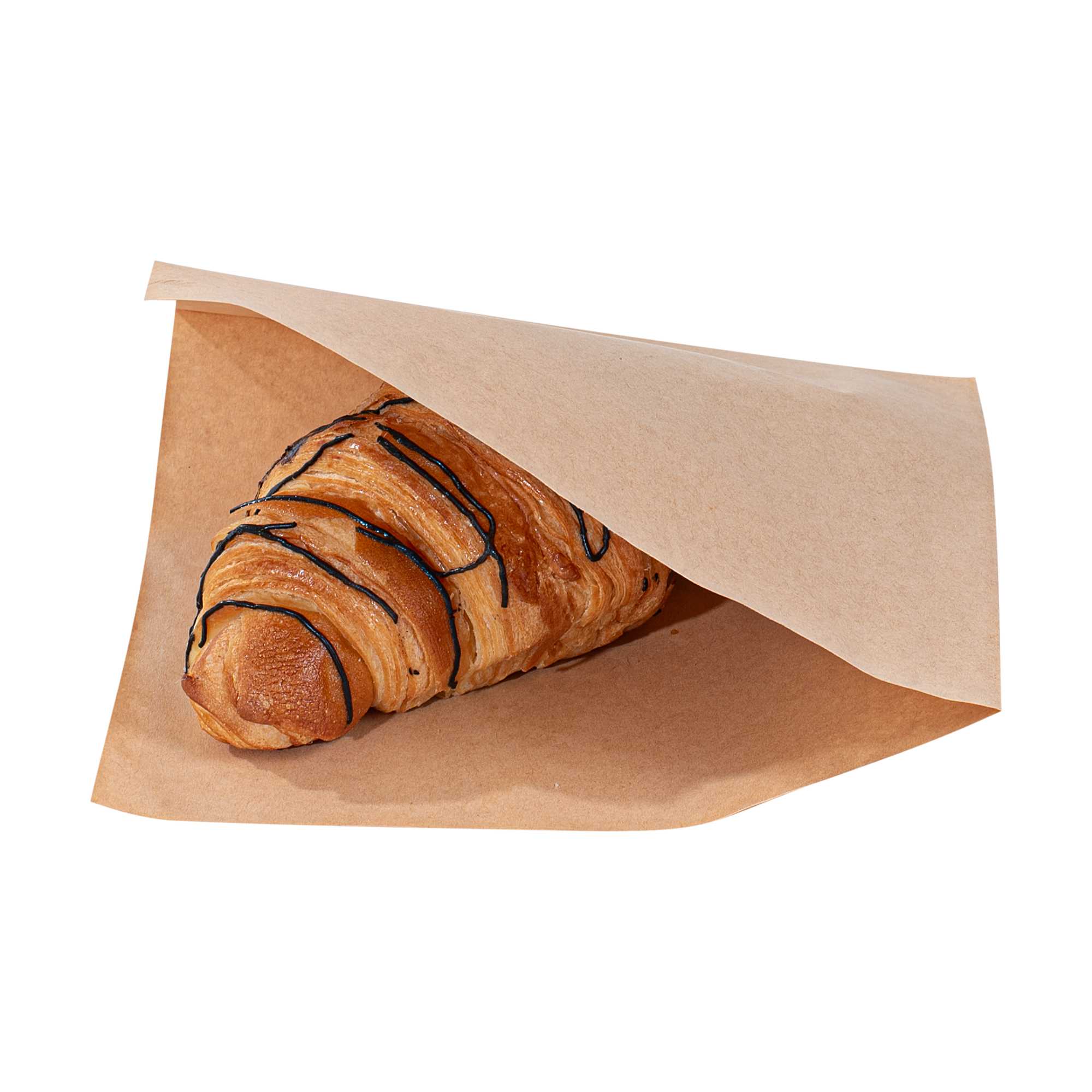 Bag Tek Kraft Paper Medium Double Open Bag - Greaseproof - 7" x 6 3/4" - 100 count box