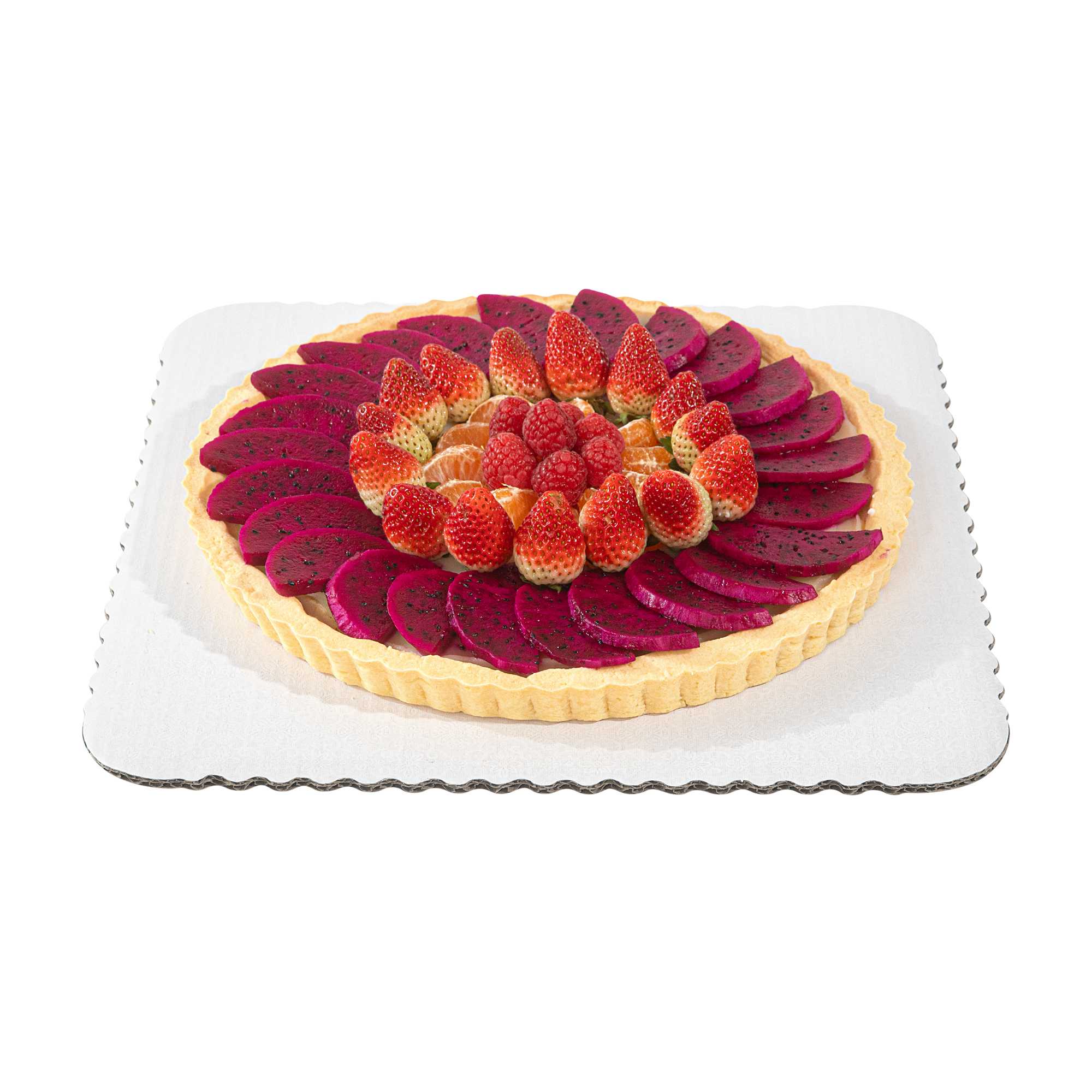 Pastry Tek Square White Cake Board - Scalloped Edge - 13 3/4" - 100 count box