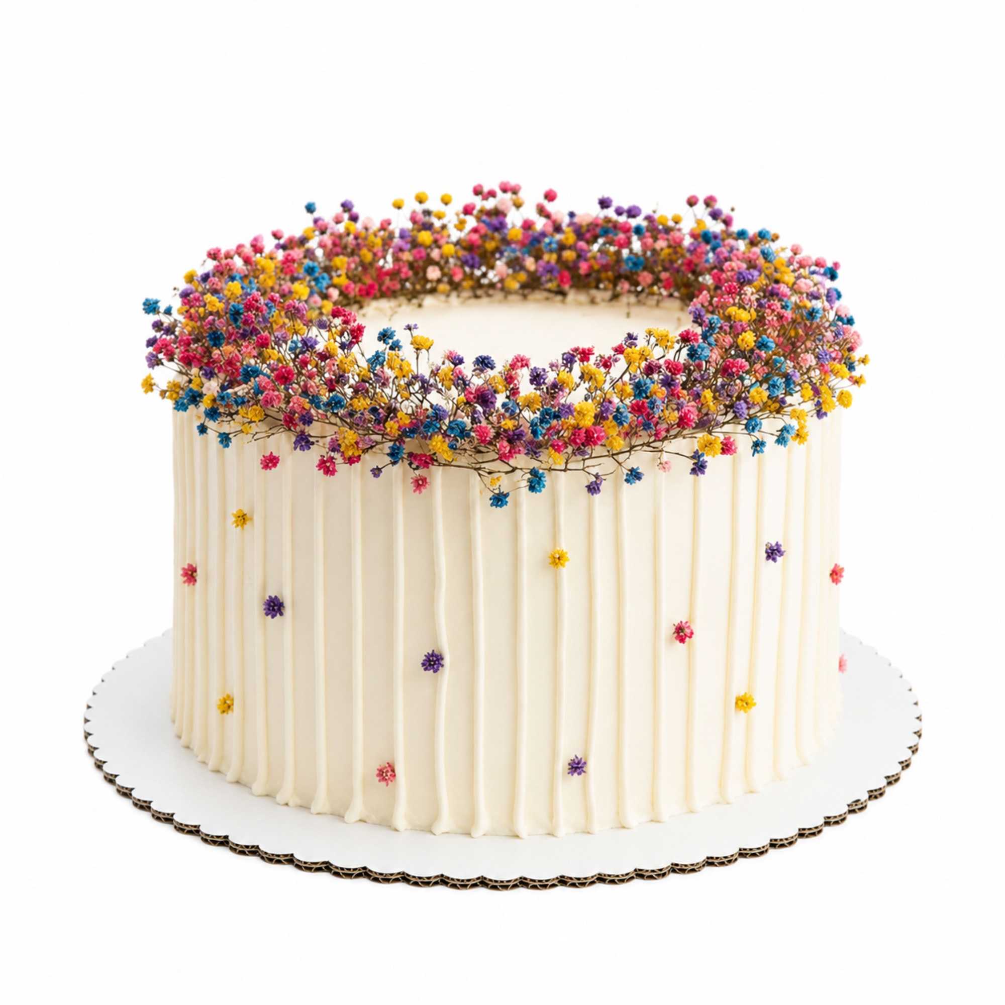 Pastry Tek Round White Cake Board - Scalloped Edge - 15 3/4" - 100 count box