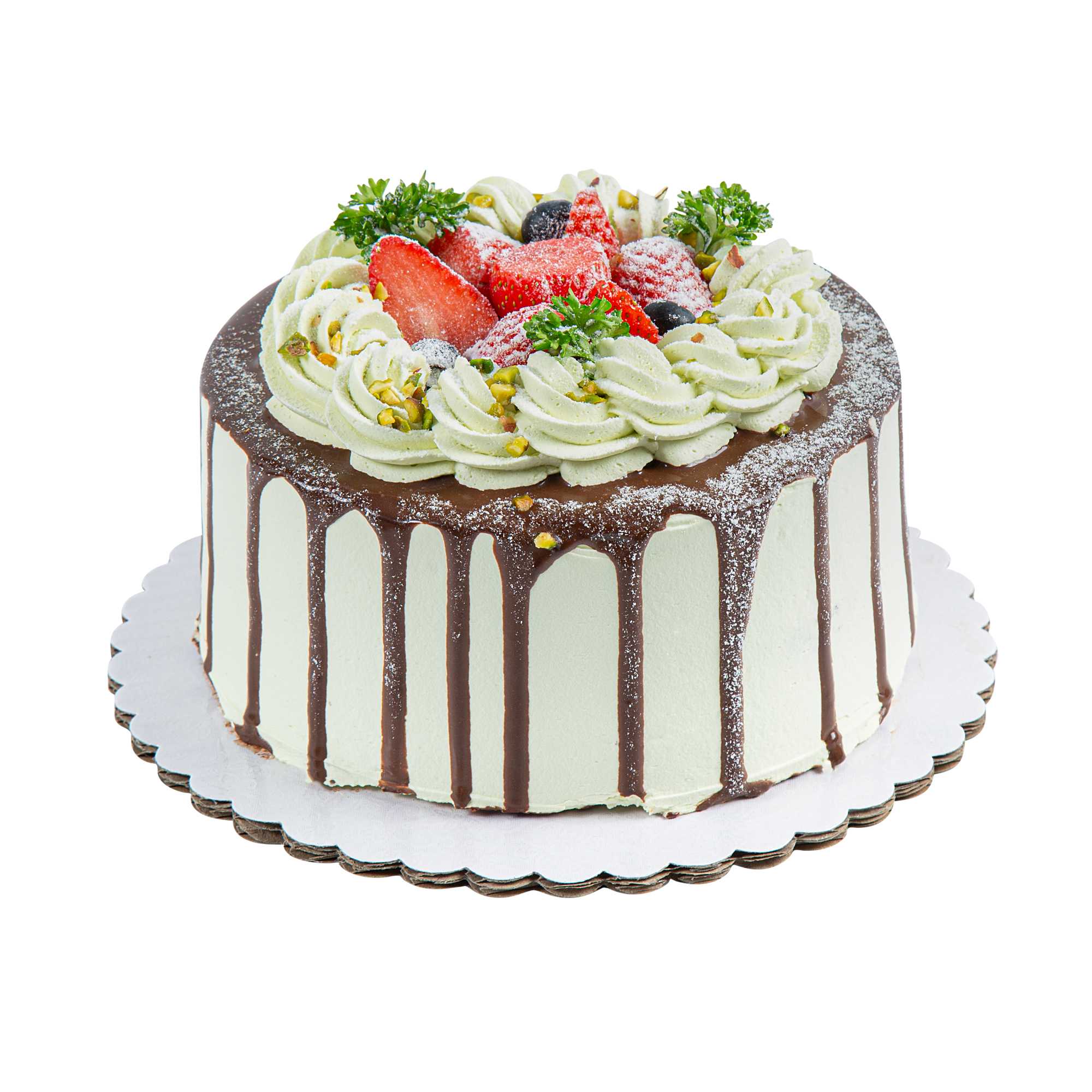 Pastry Tek Round White Cake Board - Scalloped Edge - 8" - 100 count box