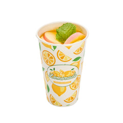Chef 101 16 oz Poly Paper Lemonade Cup - 25 count box