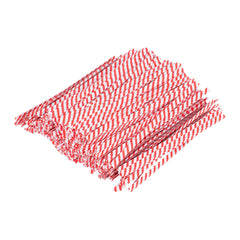 Bag Tek Red Stripe Paper Twist Tie / Bag Tie - Laminated - 4