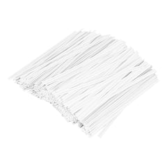 Bag Tek White Paper Twist Tie / Bag Tie - Laminated - 4