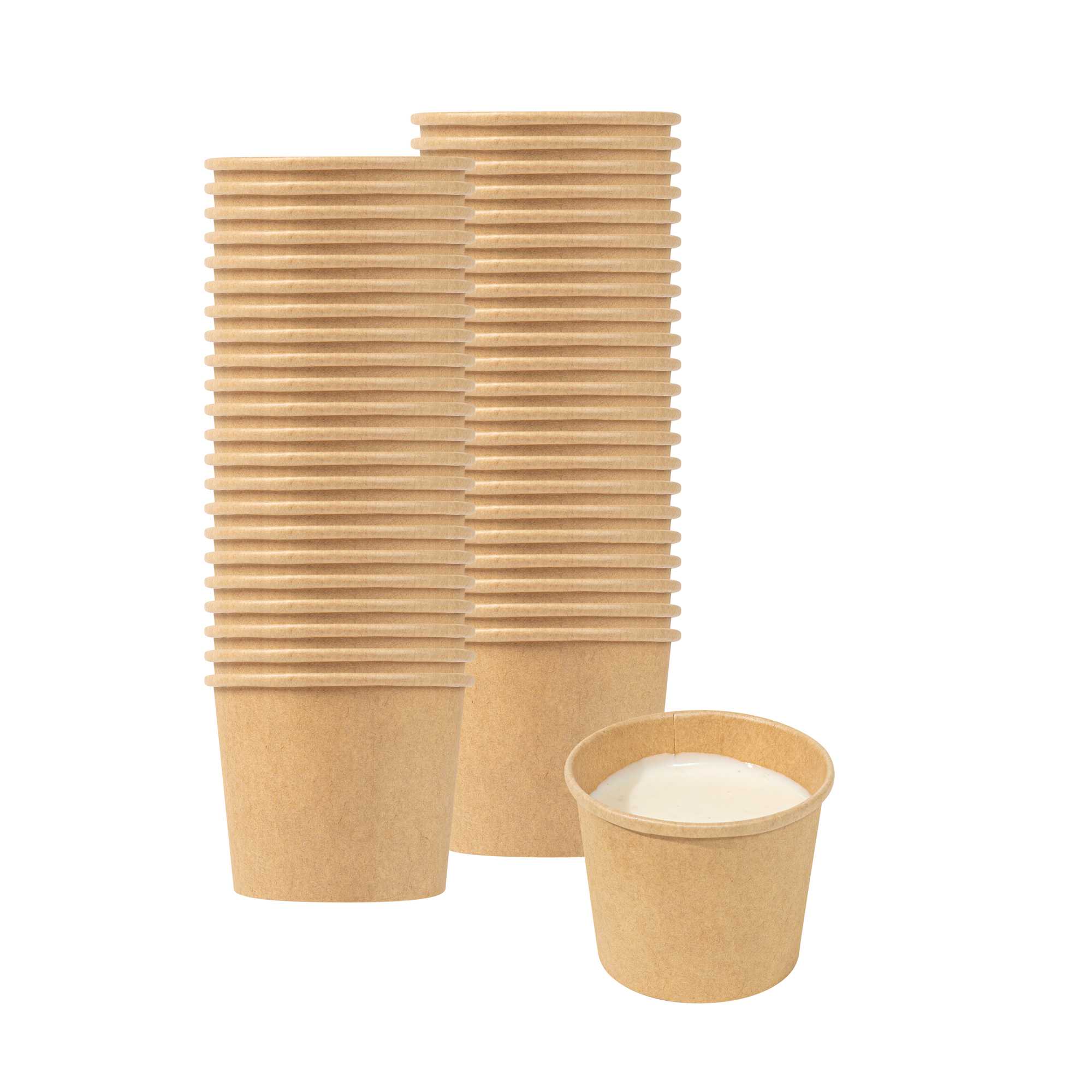 Bio Tek 2 oz Kraft Double Poly-Coated Paper Portion Cup - 2000 count box