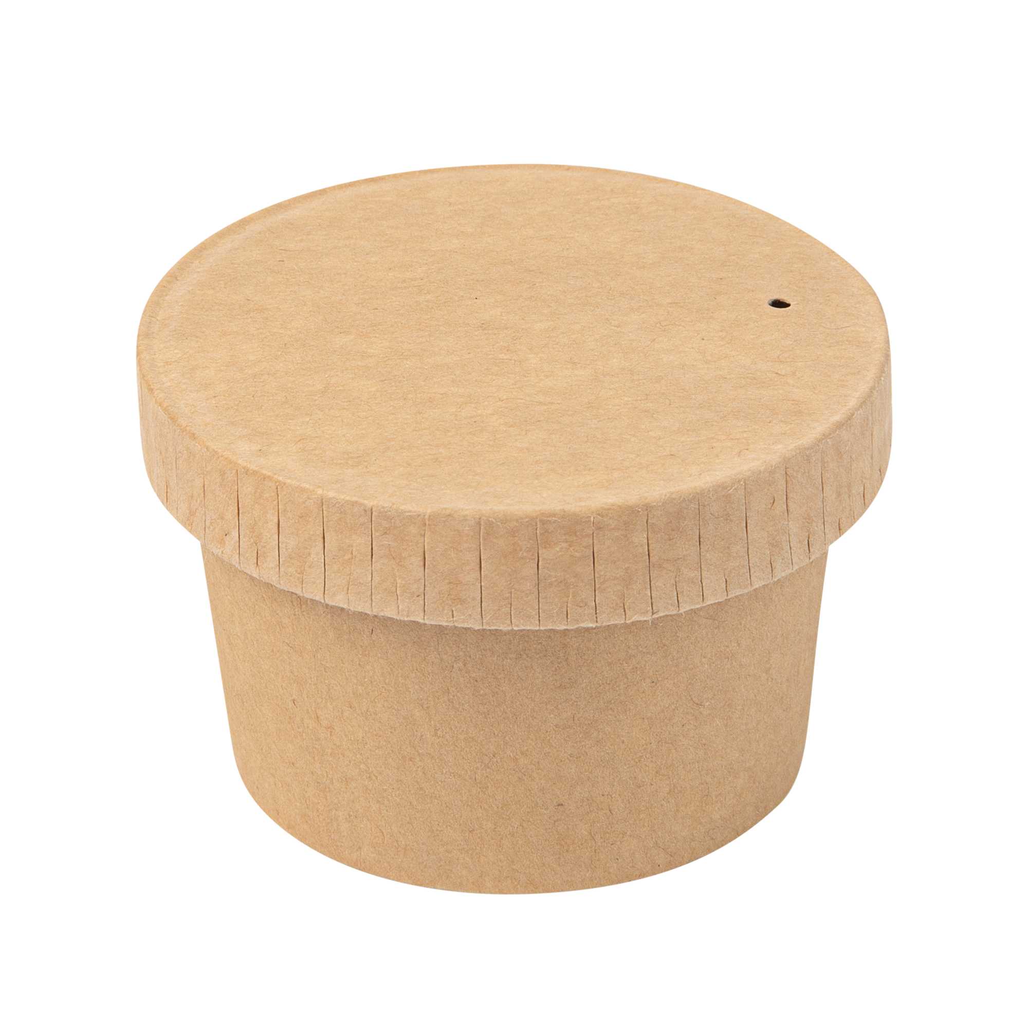 Bio Tek Round Kraft Double Poly-Coated Paper Lid - Fits 1 to 4 oz Portion Cups - 2000 count box