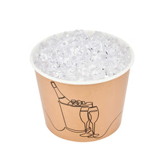 Cater Tek 5 lb Kraft Disposable Paper Ice Bucket - 7 1/2