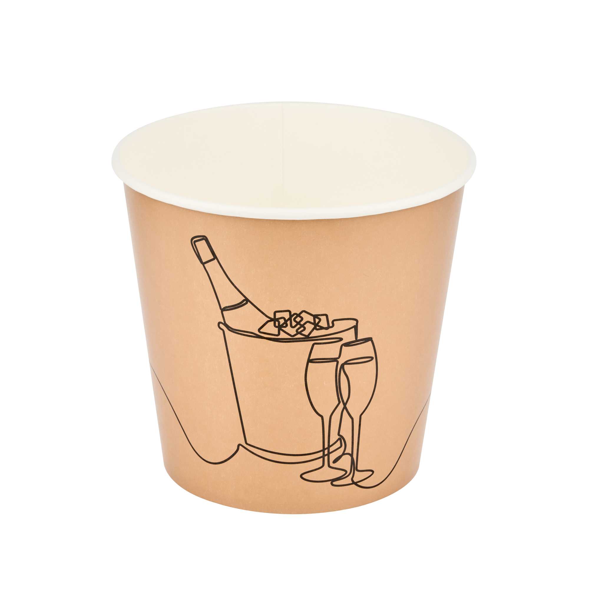 Bio Tek 10 lb Kraft Disposable Paper Ice Bucket - 8 3/4" × 8 3/4" × 8 1/4" - 10 Count Box