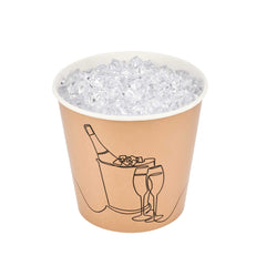 Cater Tek 10 lb Kraft Disposable Paper Ice Bucket - 8 3/4