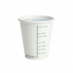 Med Supply 3 oz White Graduated Paper Cup - 1 1/2