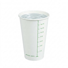 Med Supply 16 oz White Graduated Paper Cup - 2 1/4