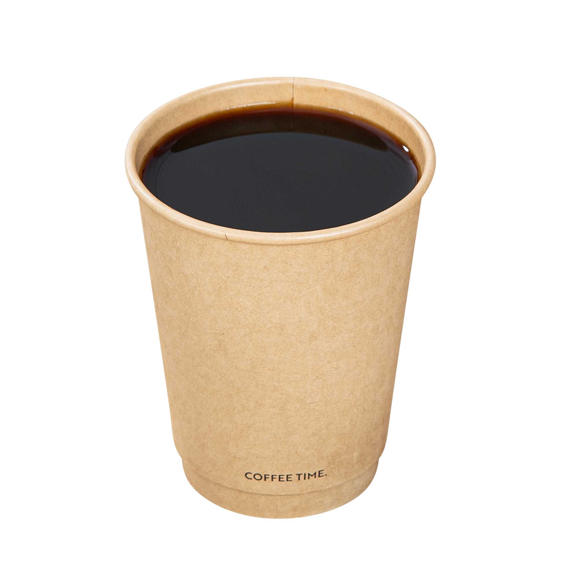 Restpresso 12 oz Kraft Embossed Paper Coffee Cup - Double Wall - 3 1/2" x 3 1/2" x 4 1/4" - 500 count box