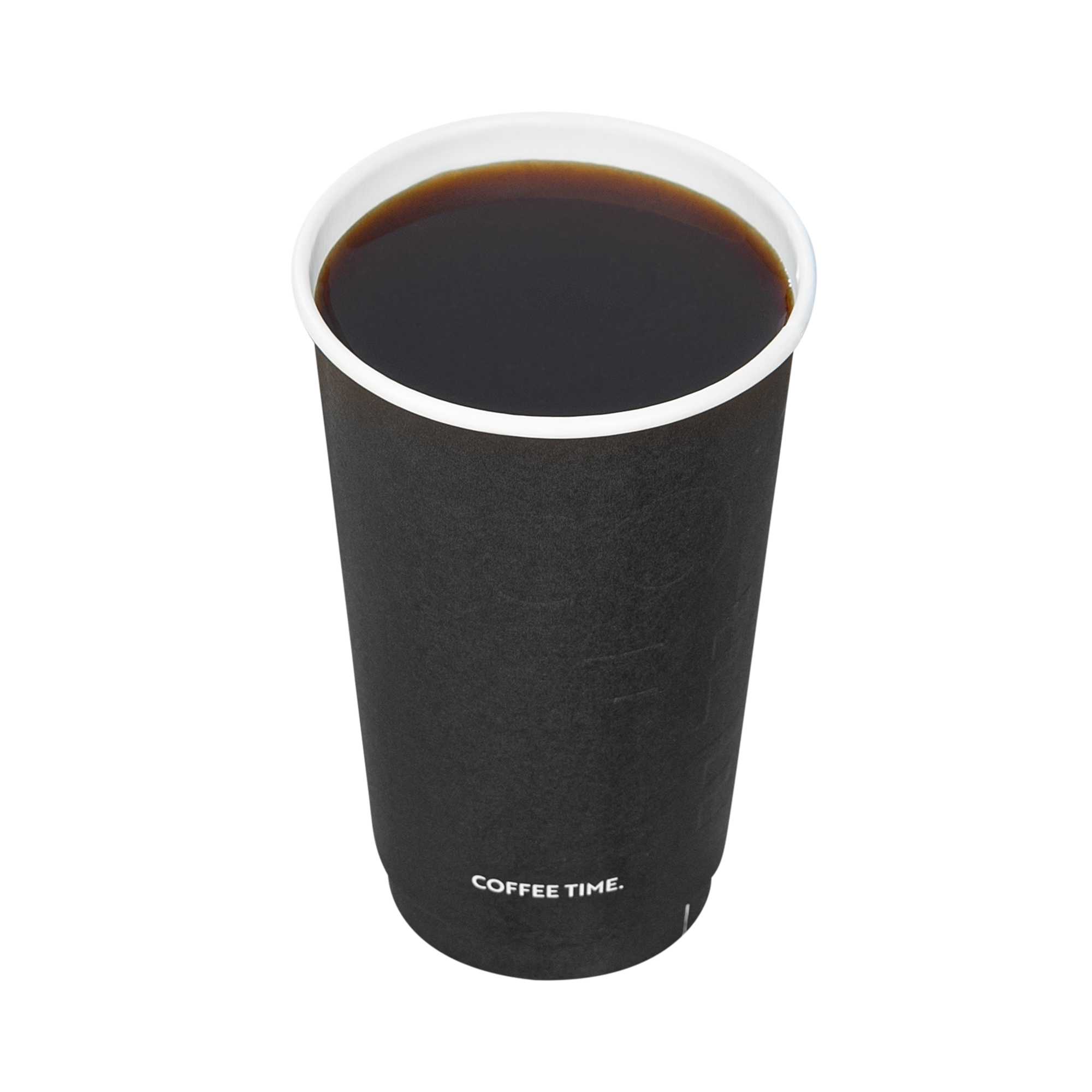 Restpresso 16 oz Black Embossed Paper Coffee Cup - Double Wall - 3 1/2" x 3 1/2" x 5 1/2" - 500 count box