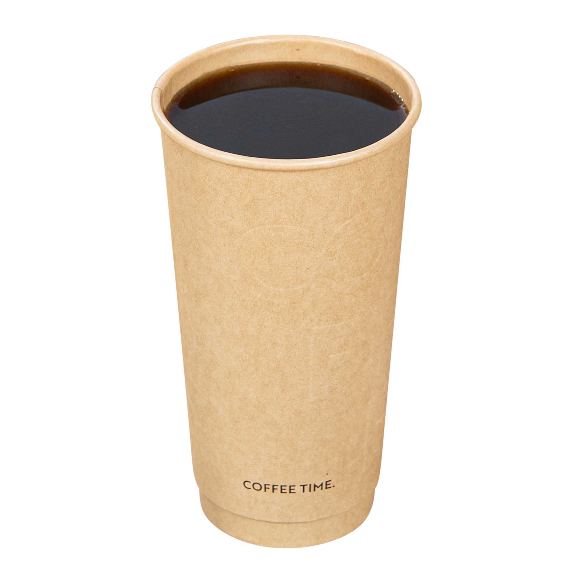Restpresso 20 oz Kraft Embossed Paper Coffee Cup - Double Wall - 3 1/2" x 3 1/2" x 6 1/4" - 250 count box