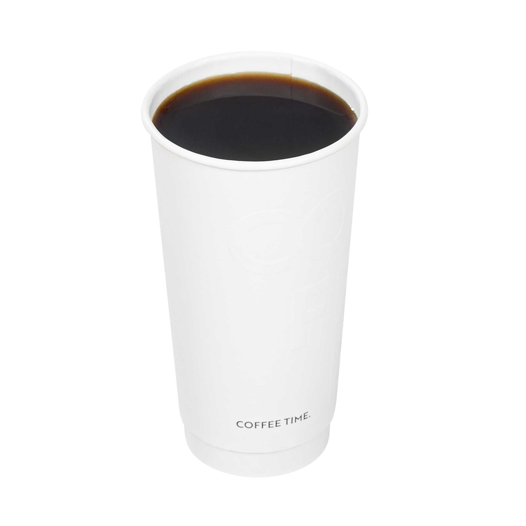 Restpresso 20 oz White Embossed Paper Coffee Cup - Double Wall - 3 1/2" x 3 1/2" x 6 1/4" - 250 count box