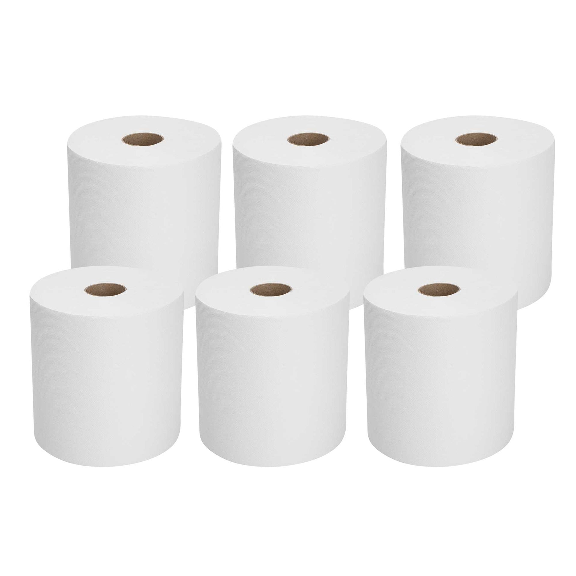 Clean Tek Professional White Hardwound Paper Towel Roll - Aircell, Through-Air-Dry (TAD) - 7 3/4" - 12 count box