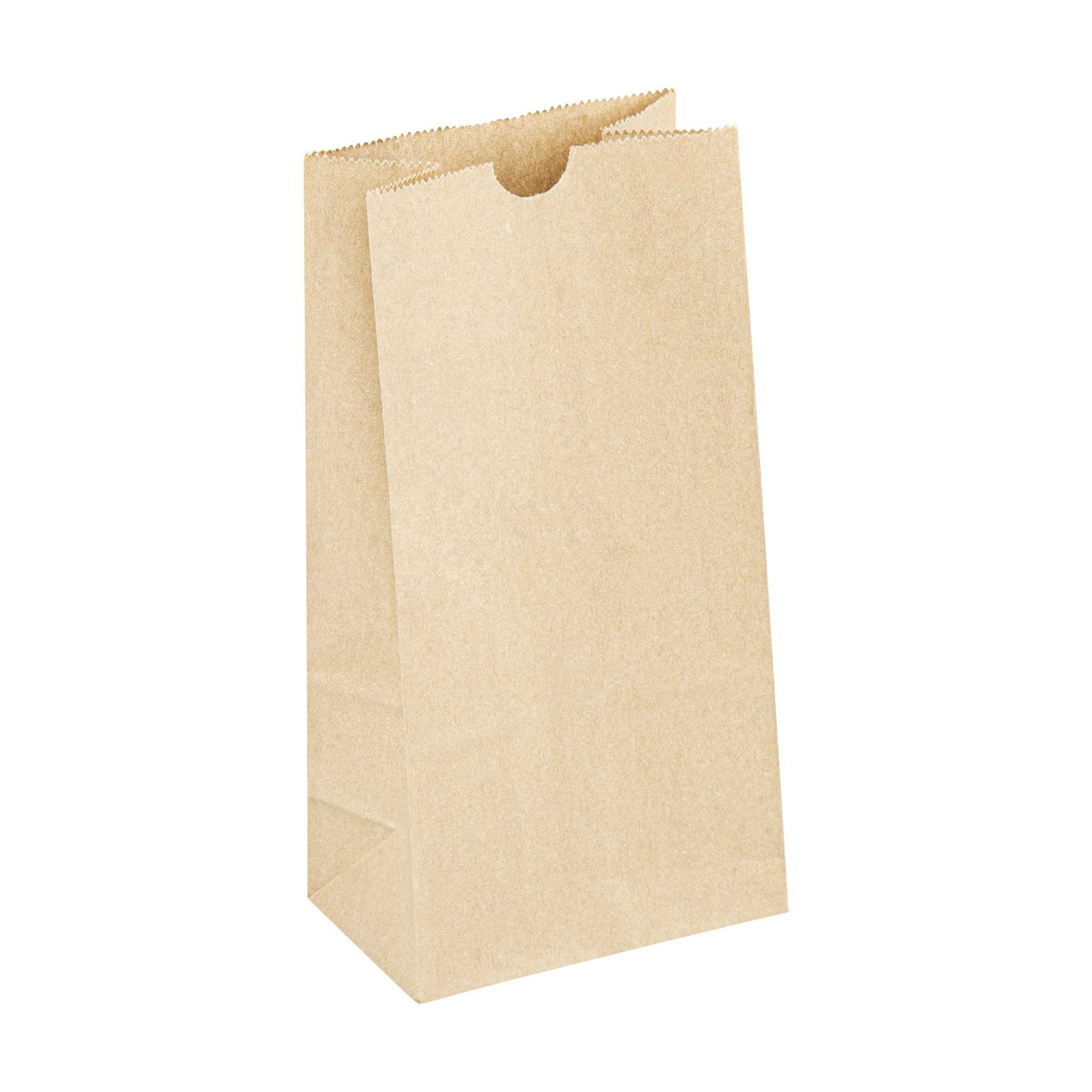 SustainaLite 4 lb Kraft Paper Bag - 5" x 3" x 9 3/4" - 1000 count box