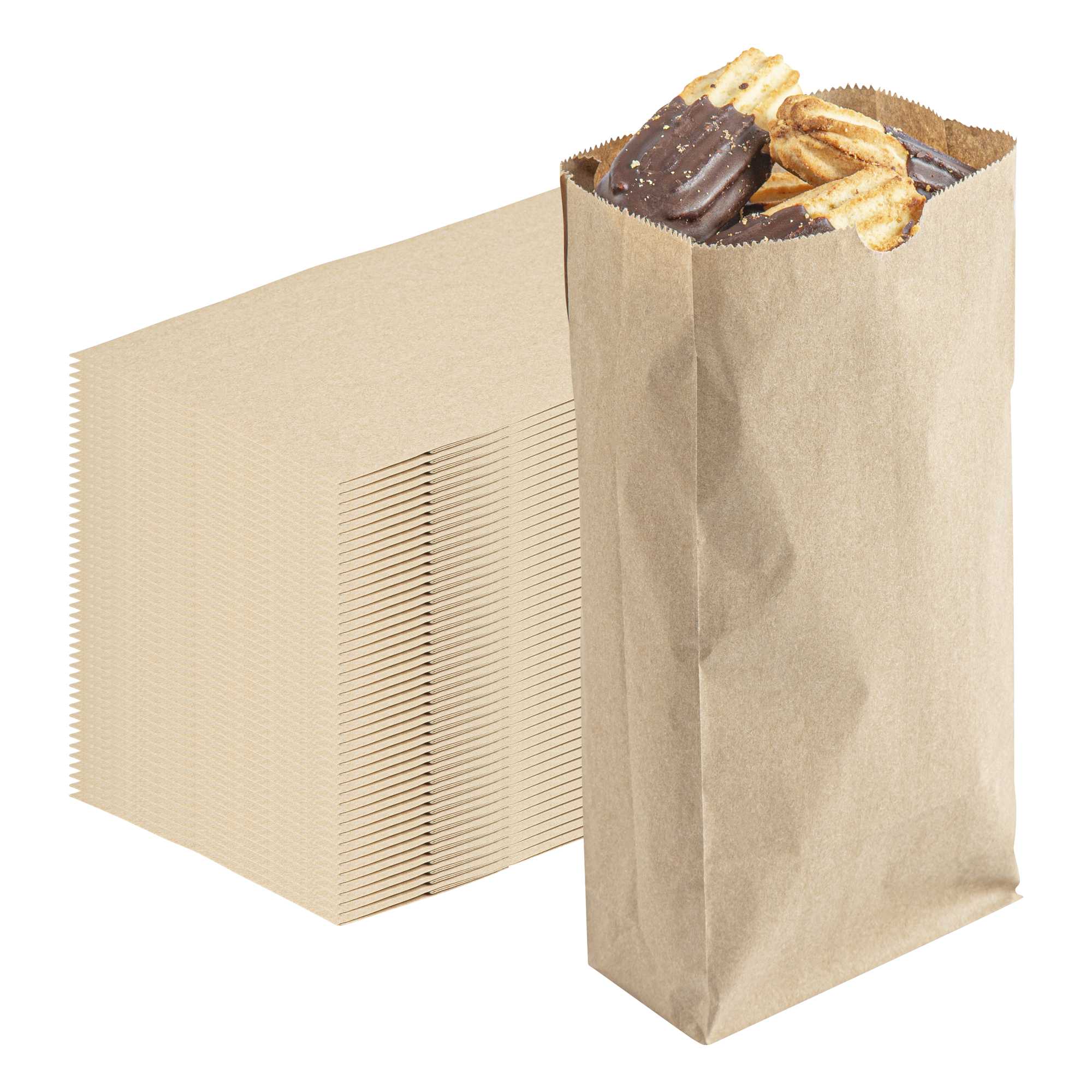 SustainaLite 5 lb Kraft Paper Bag - 5 1/4" x 2 1/2" x 11" - 1000 count box