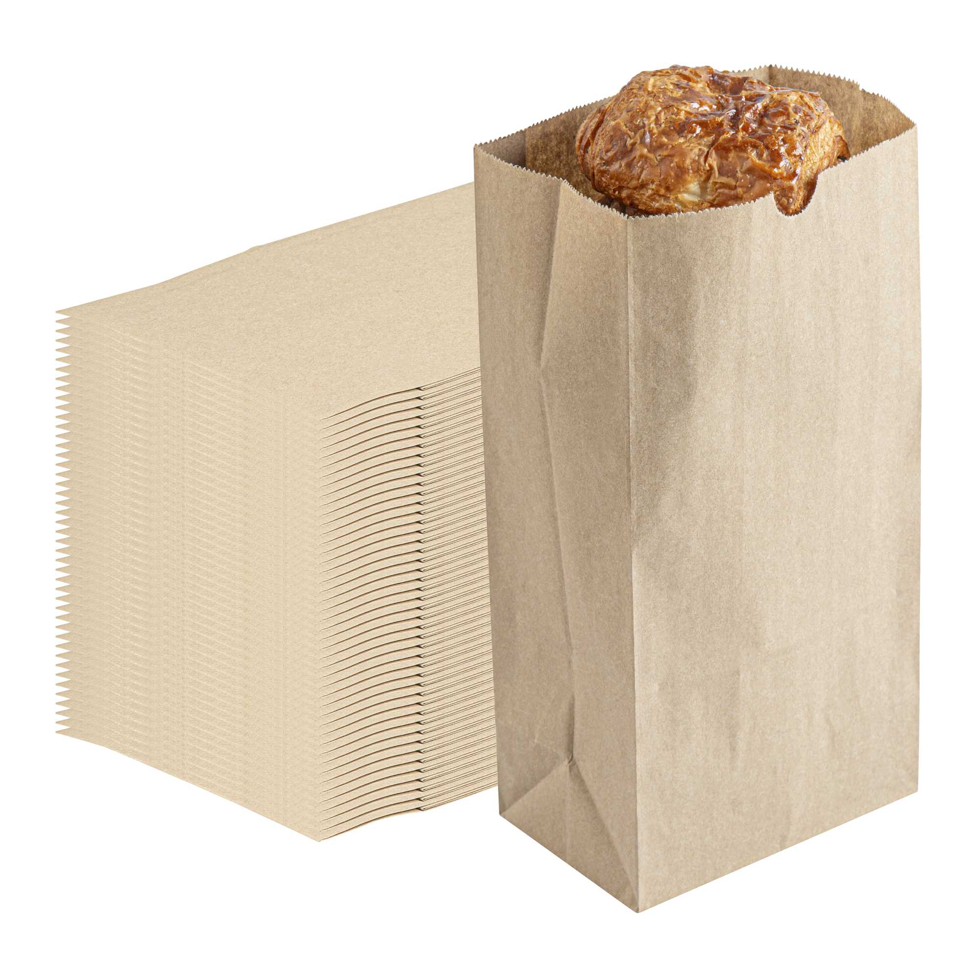 SustainaLite 8 lb Kraft Paper Bag - 6" x 4" x 12 1/2" - 1000 count box