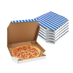 Pizzaly Blue Printed Corrugated Pizza Box - Slanted - 16