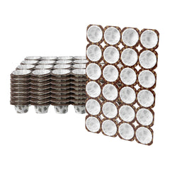 Panificio 24-Cup White Paper Muffin Tray - 2 oz / Cup, Vintage Design - 20