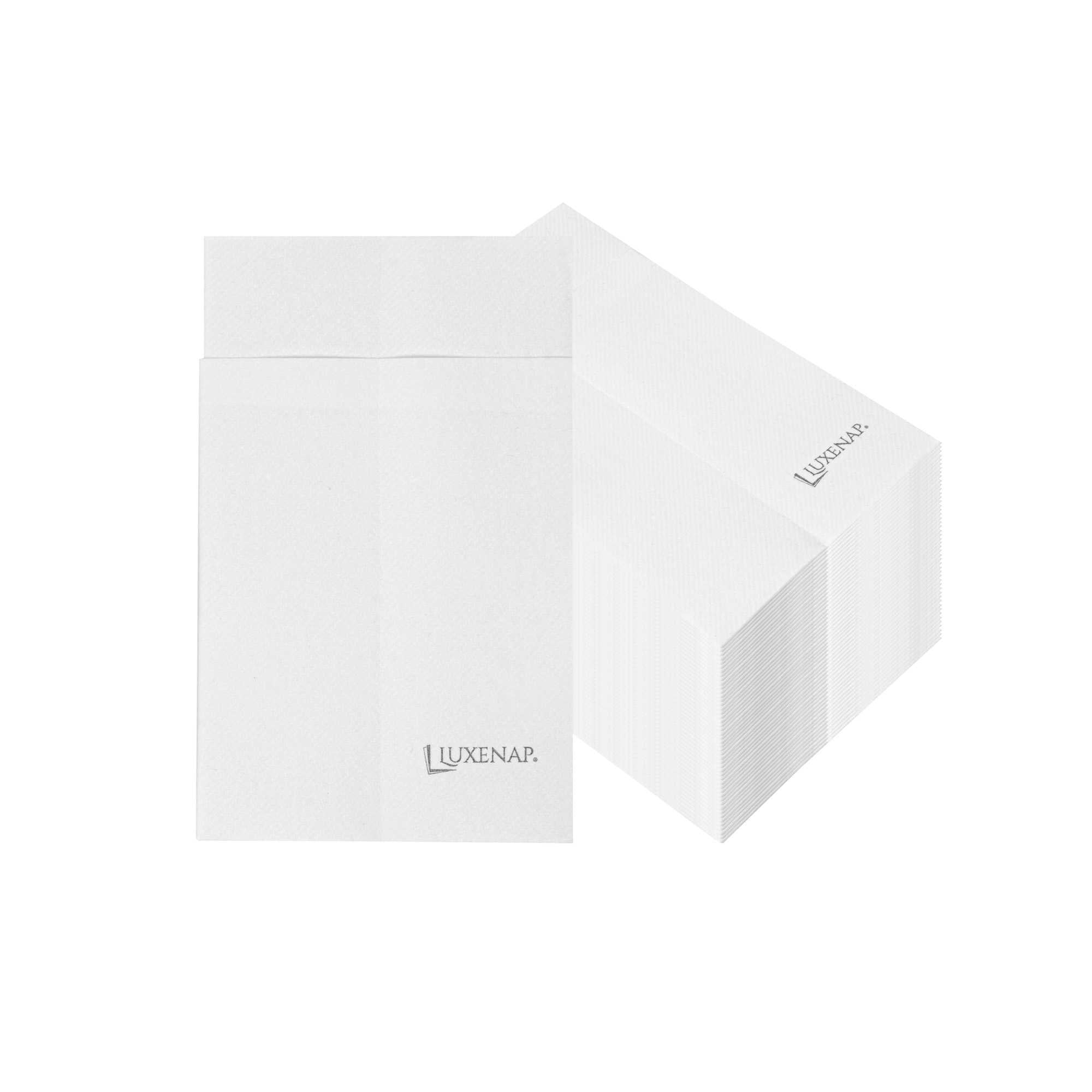 Luxenap White Paper Linen-Feel Dinner Napkin - Air Laid, Kangaroo - 15 3/4" x 9 1/2" - 2000 count box