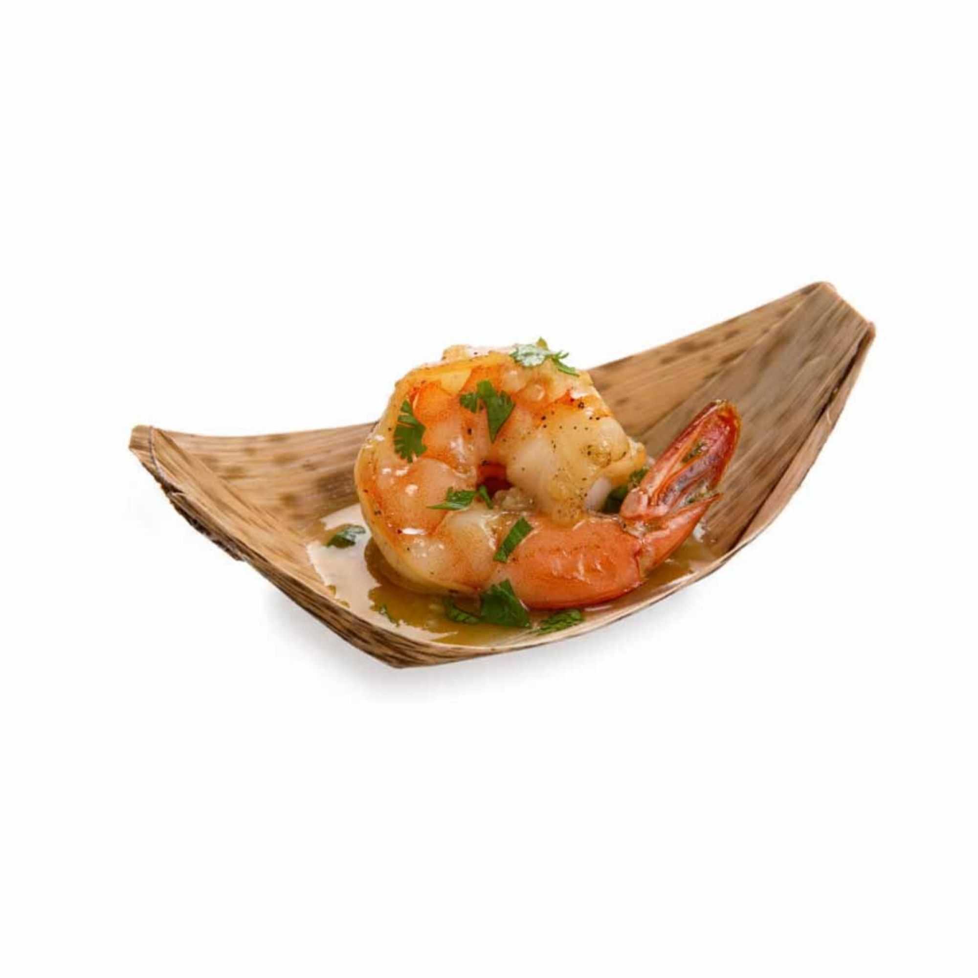 Bambuddha Natural Bamboo Small Food Tray / Boat - 4 3/4" x 2" x 1 1/2" - 2000 count box