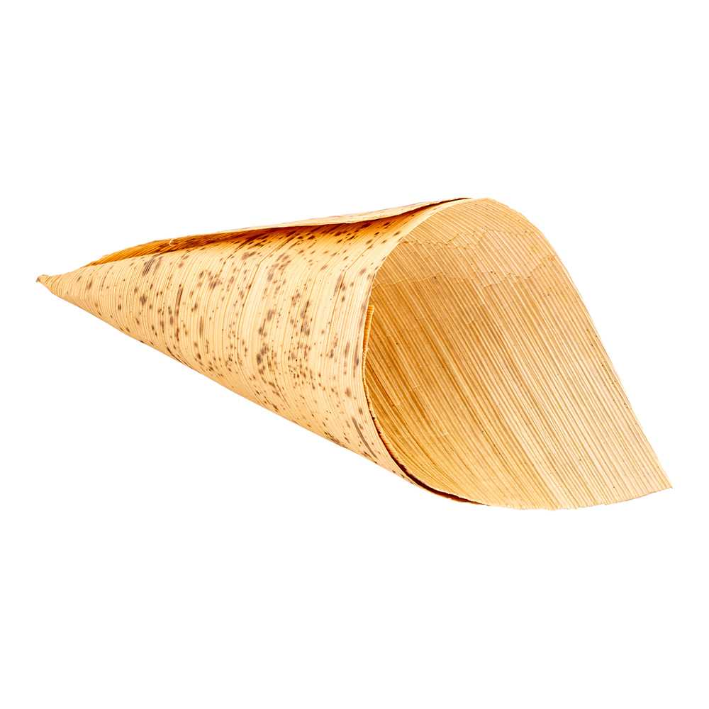 4 oz Natural Bamboo Large Cone - 7" x 3" x 3" - 50 count box