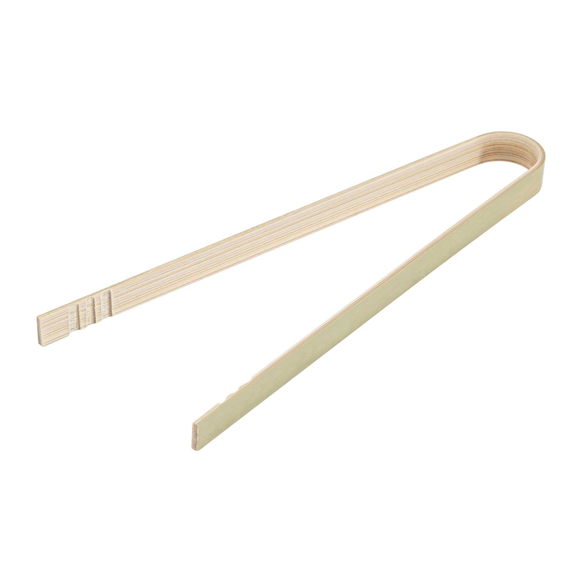 Bambuddha Natural Bamboo Large Tongs - 6" x 1" - 100 count box