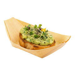 Taipei Natural Pinewood Mini Food Tray / Boat - 3 1/2