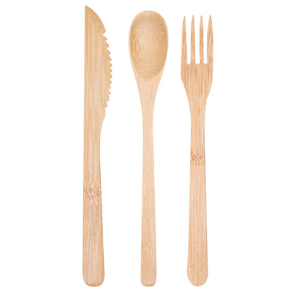 Bambuddha Natural Bamboo Cutlery Set - 8" x 1 1/2" x 1 1/4" - 600 count box