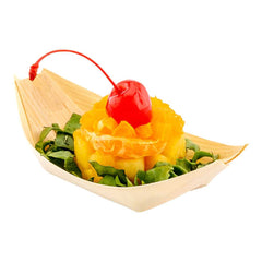 Taipei Natural Pinewood Small Food Tray / Boat - 4 1/2